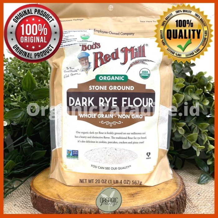 

Promo Termurah Bob's Red Mill Organic Whole Grain Dark Rye Flour NON GMO 623 gram