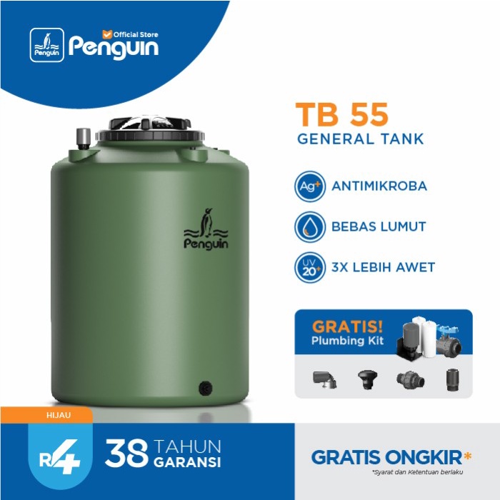 Penguin Tangki | Toren | Tandon Air TB 55 500 liter - Biru Tua