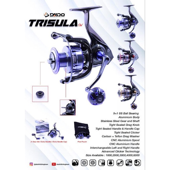 REEL PANCING DAIDO TRISULA SW DIJAMIN ORI DAN AMAN