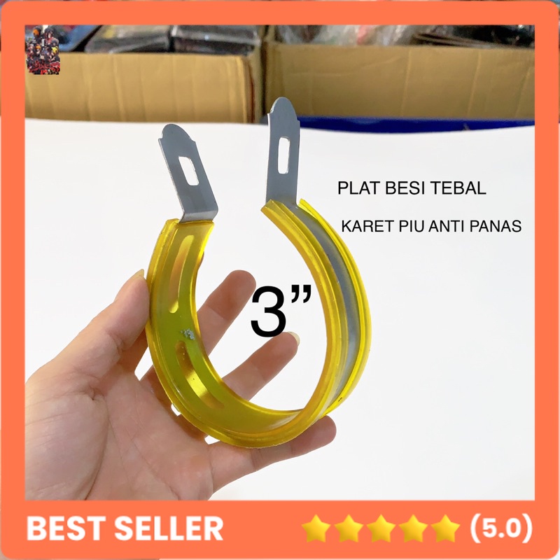 KLEMAN/BREKET KNALPOT RACING MATIC/BEBEK/MOGE KARET TAHAN PANAS