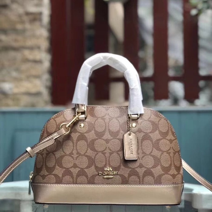 VS Tas Coach *31156* Mini Sierra Satchel In Signature Canvas Light Gold Vvs