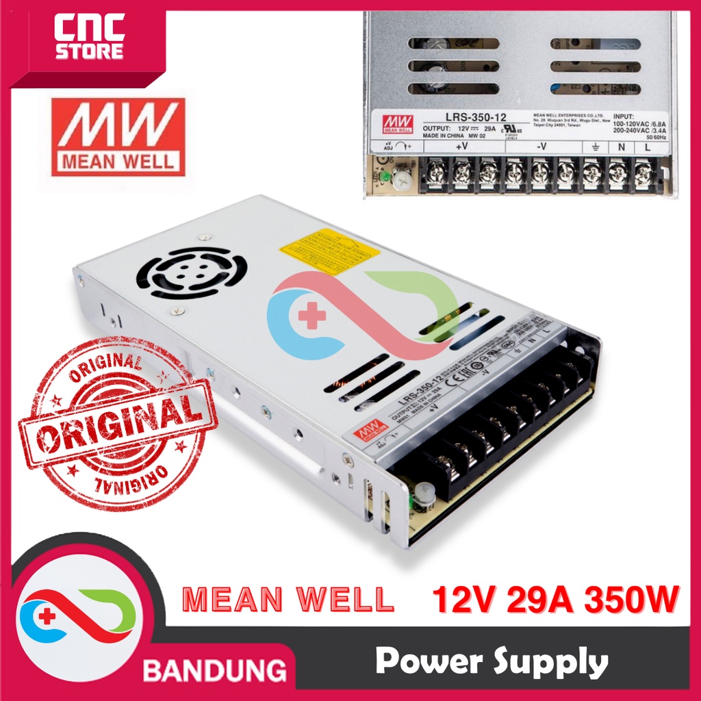 Power Supply Mean Well LRS Series – LRS-350-12 12V 29A 350W / 24V 6.5A 150W / 24V 14.6A 350W / 5V 10