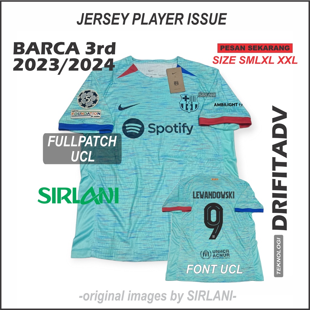 JERSEY BARCA 3rd PLAYER ISSUE 2023 2024 JERSEY BOLA BARCELONA 3rd Pi 23 24