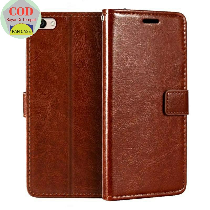 CASE VIVO Y81/1812 1808 1803 1808i LEATHER CASE SARUNG HP DOMPET KULIT FLIP COVER KESING HEADPHONE