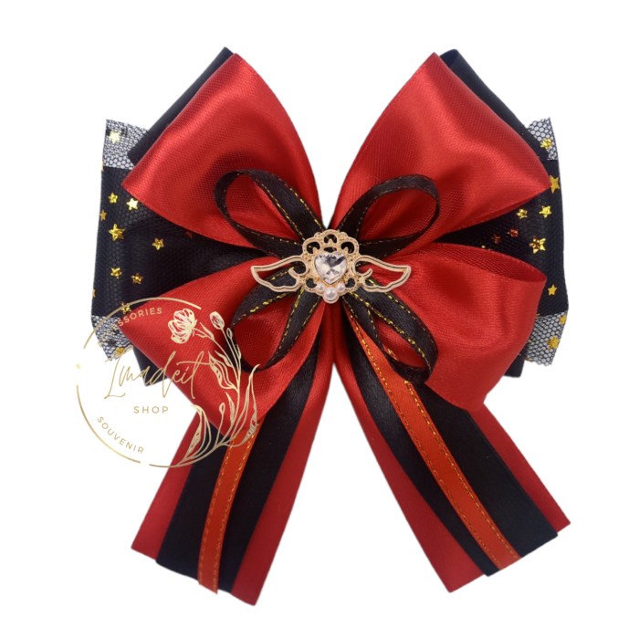 

Pita Aplikasi | Dekorasi | Lightstick Ribbon style 6 - Black Maroon ORI