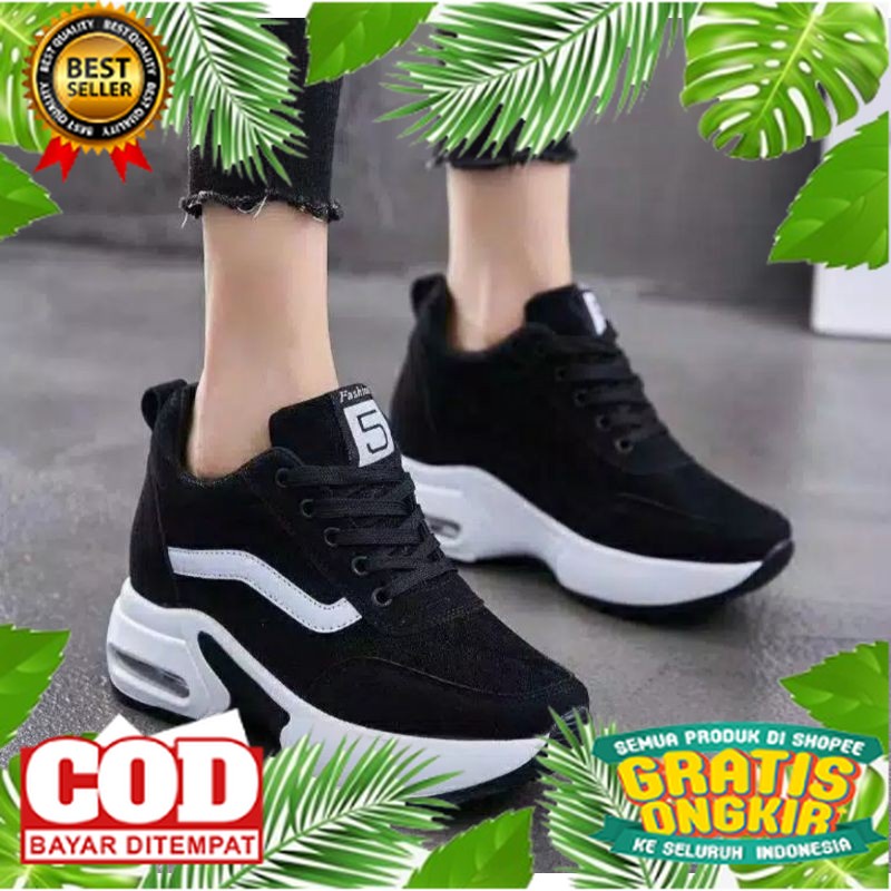 SEPATU KEREN DESAIN BARU MODEL KEKINIAN /SNEAKER IMPORT WANITA KOREA TINGGI TERBARU DAN TERLARIS 01