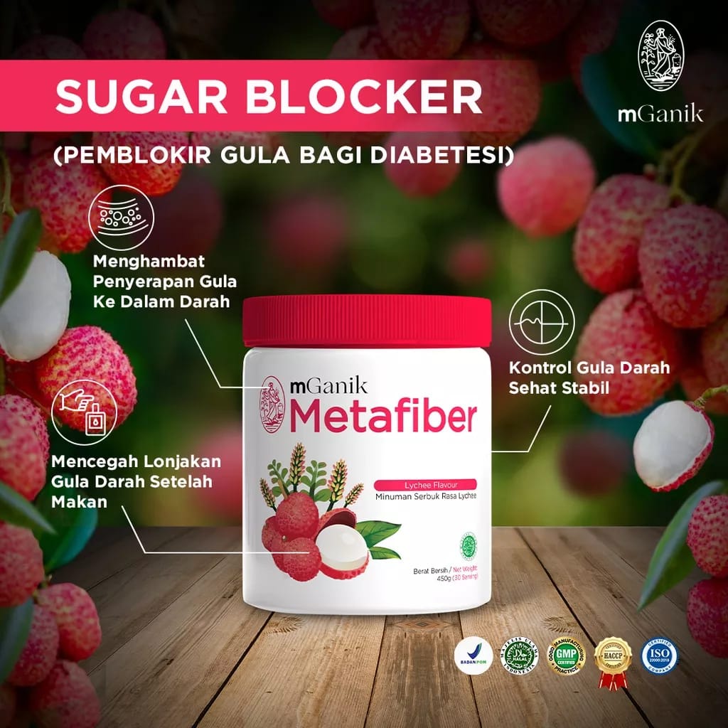 

mGanik Metafiber Leci 450 Gr Gram Minuman Serat Fiber Untuk Diabetes Blokir Gula Darah Alami