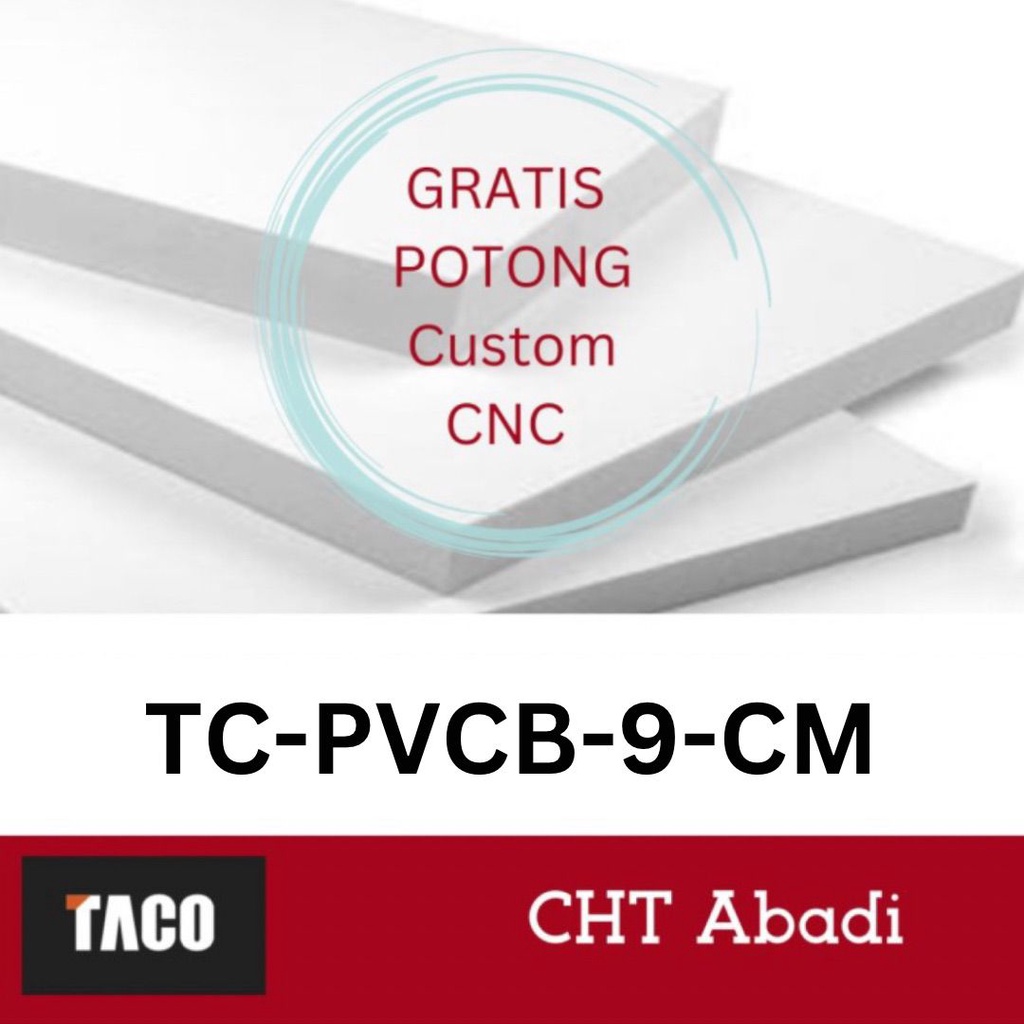 TACO PVC BOARD 9MM custom ukuran (dengan/tanpa lapisan HPL)