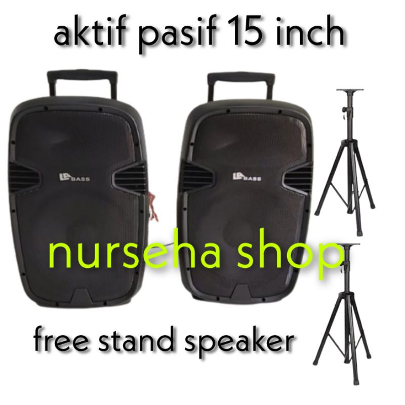 Paket Speaker Aktif pasif 15 inch LA BASS SOUND SYSTEM OUTDOOR
