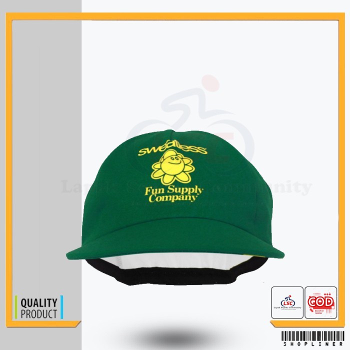 Topi Sepeda Cap MCC Sweatless Green Cycling Cap Sepeda Roadike Gowes - M