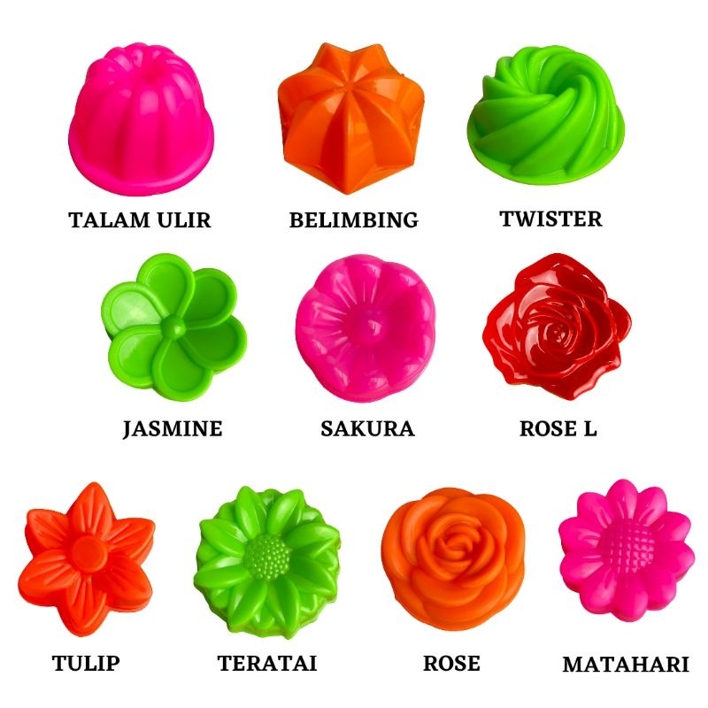Cetakan Puding Plastik / Cetakan Puding Bunga / Cetakan Kue Putu / Cetakan Bolu Kukus