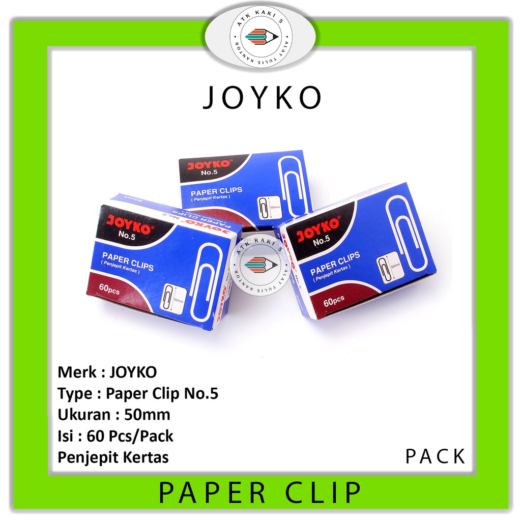 

JOYKO - Paper Clip No.5 Jumbo Size - Pack