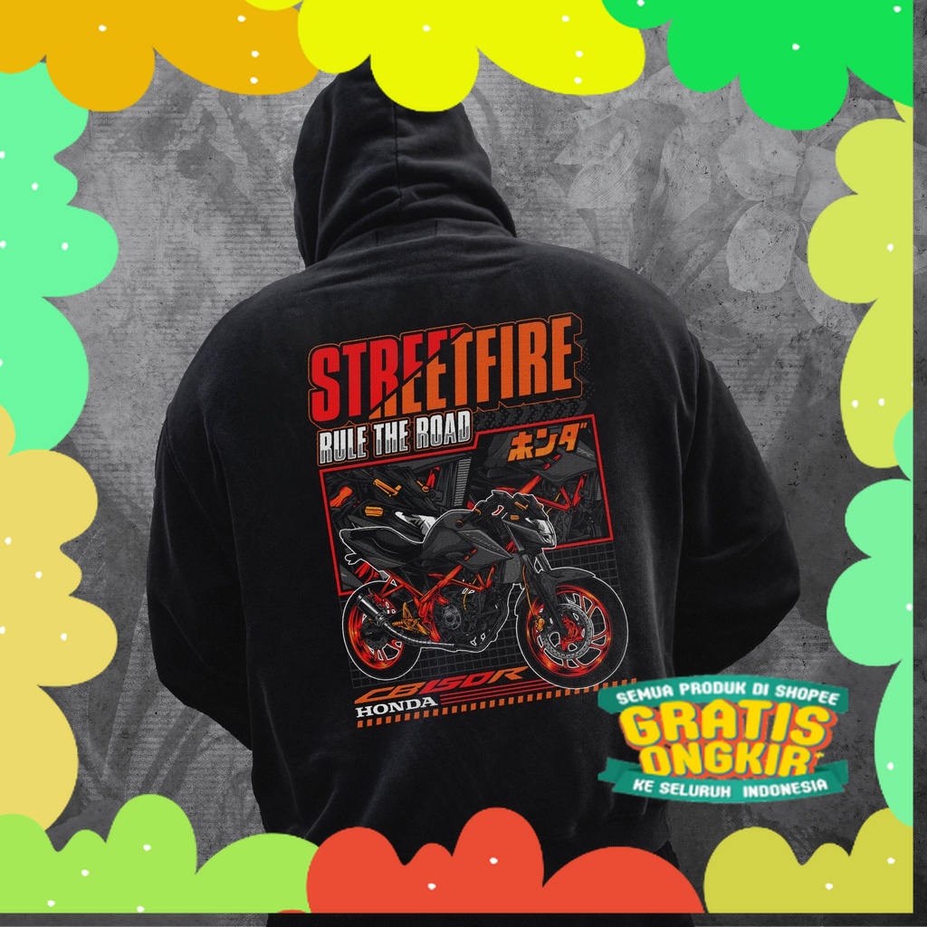 JAKET CB150R STREETFIRE / JAKET MOTOR OTOMOTIF HONDA CB150R STREETFIRE / HOODIE SWEATER PRIA TEBAL J