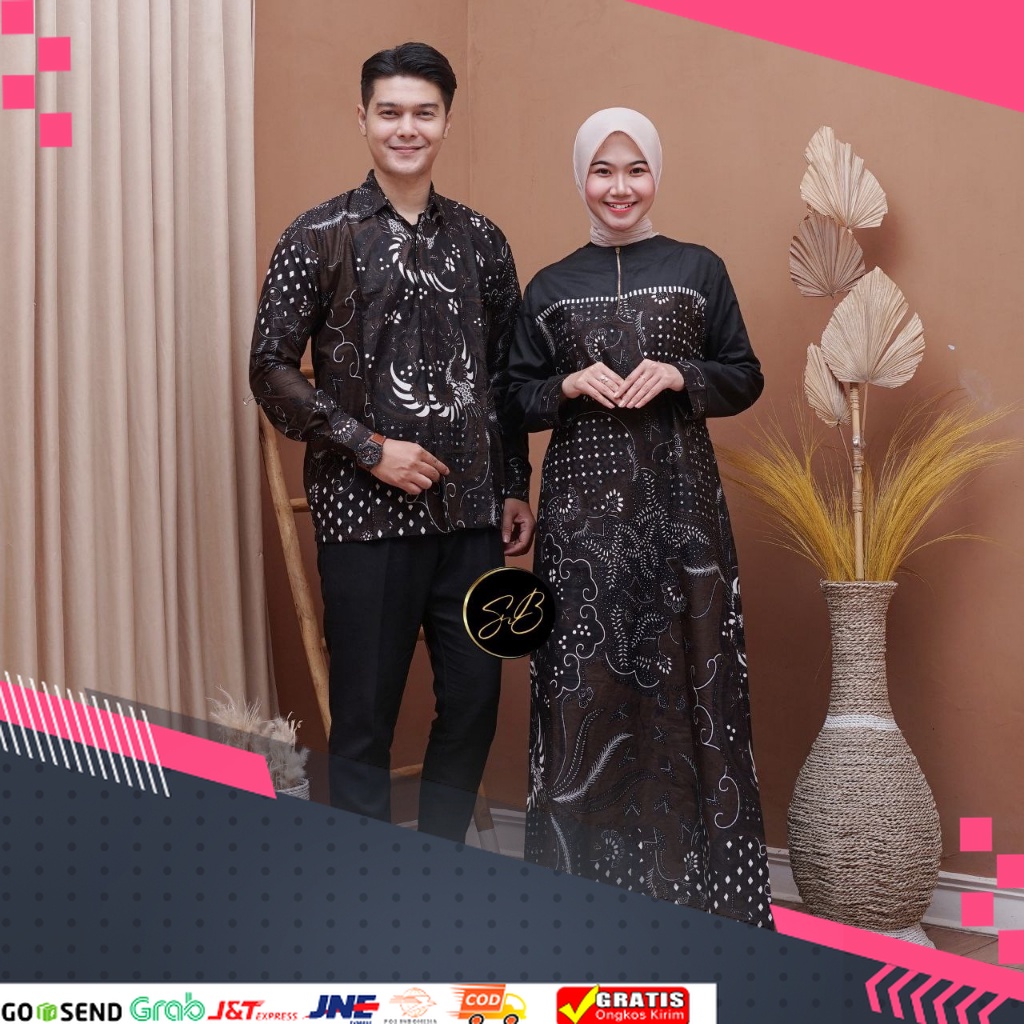 MOTIF BATIK BATU TERMURAH TERPOPULER /Gamis batik couple - gamis batik terbaru - gamis batik kombina
