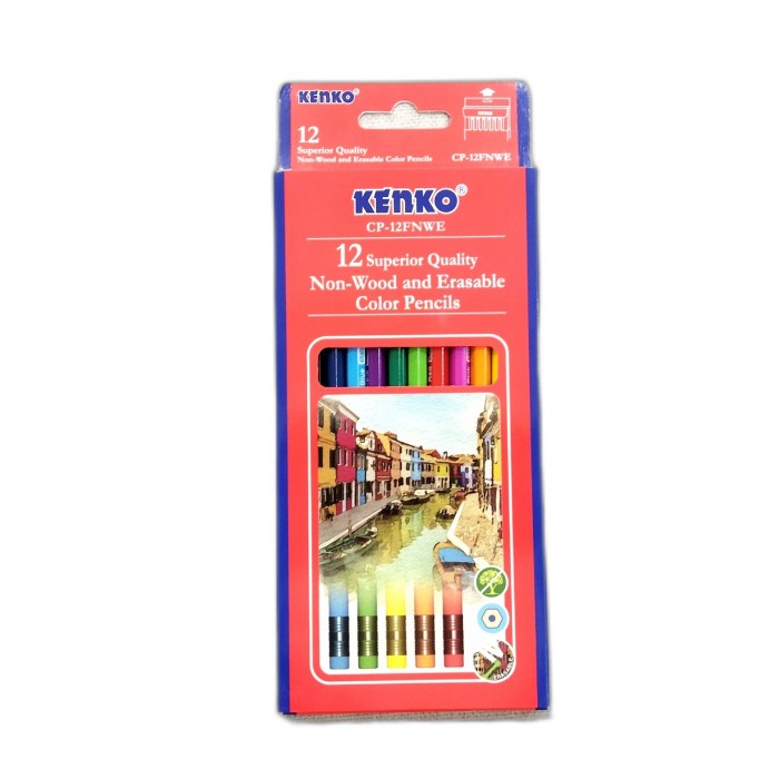 

Pensil Gambar KENKO CP-12FNWE Non Wood & Erasable 12 Warna