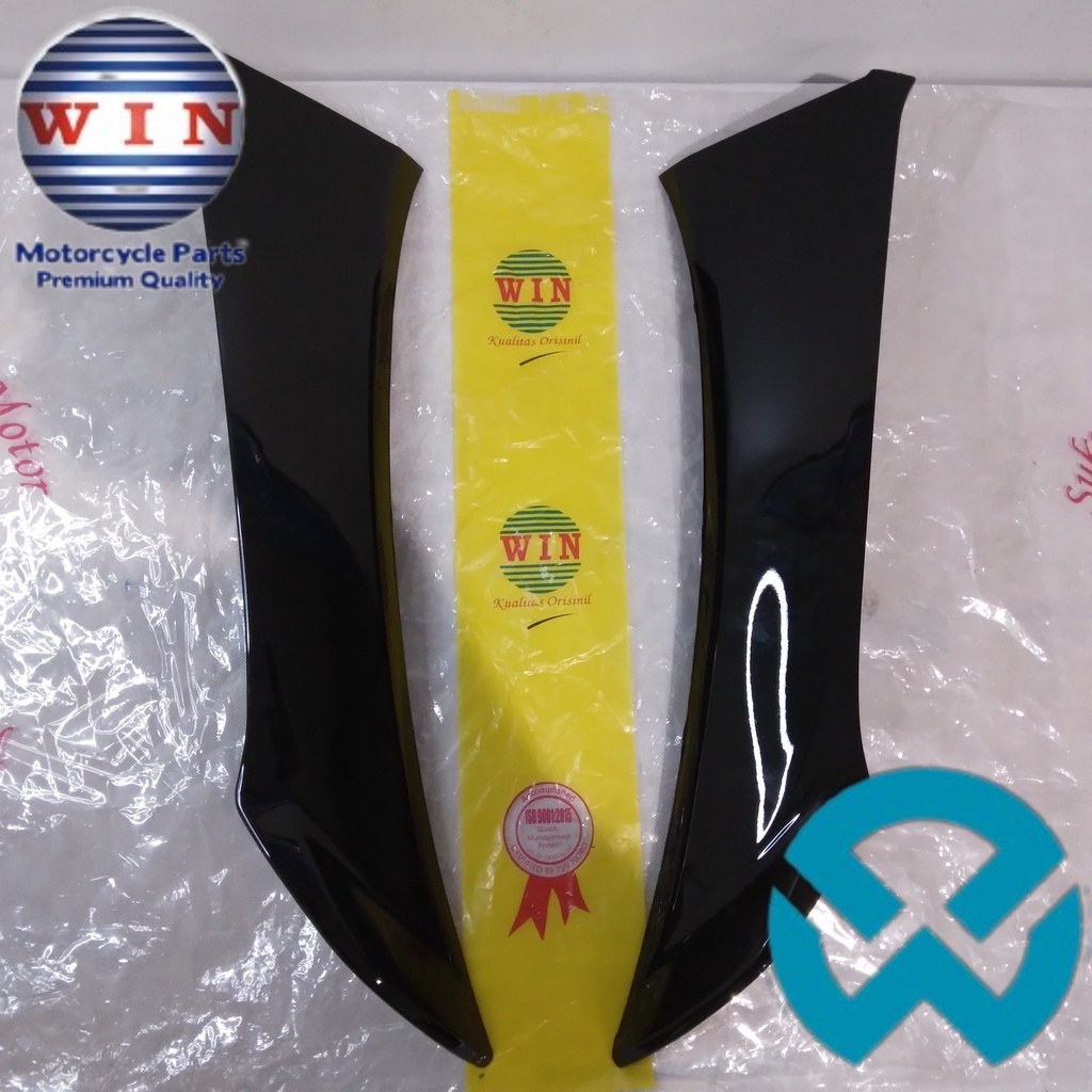 Sayap/Tebeng/Ebek/Dek/legshield Luar Supra X 125 2004 2005 2006 Hitam Original WIN Asli