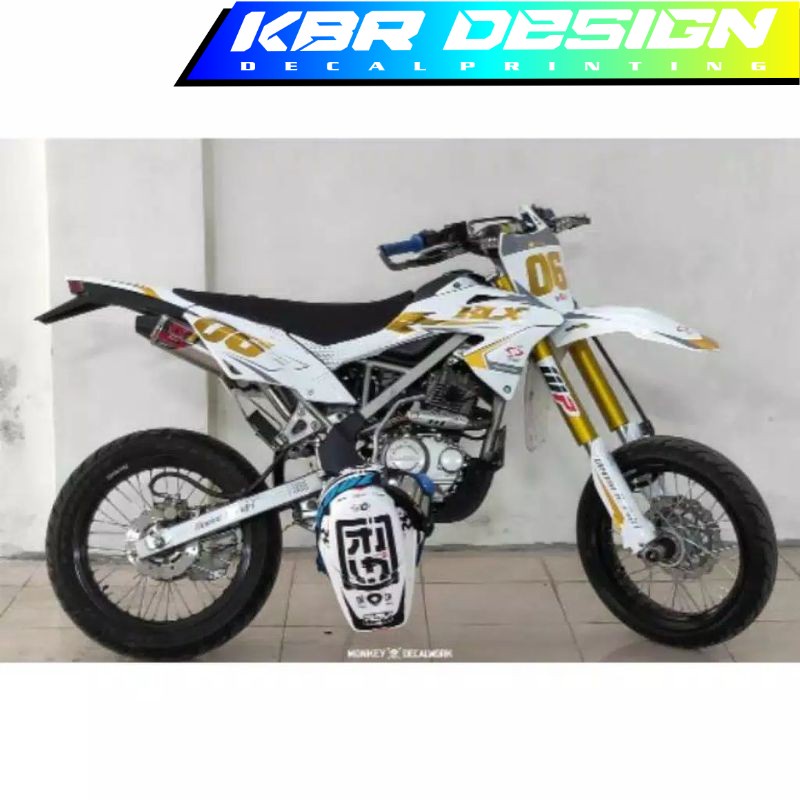 decal sticker klx bf putih supermoto keren BISA CUSTOM KBR DESIGN