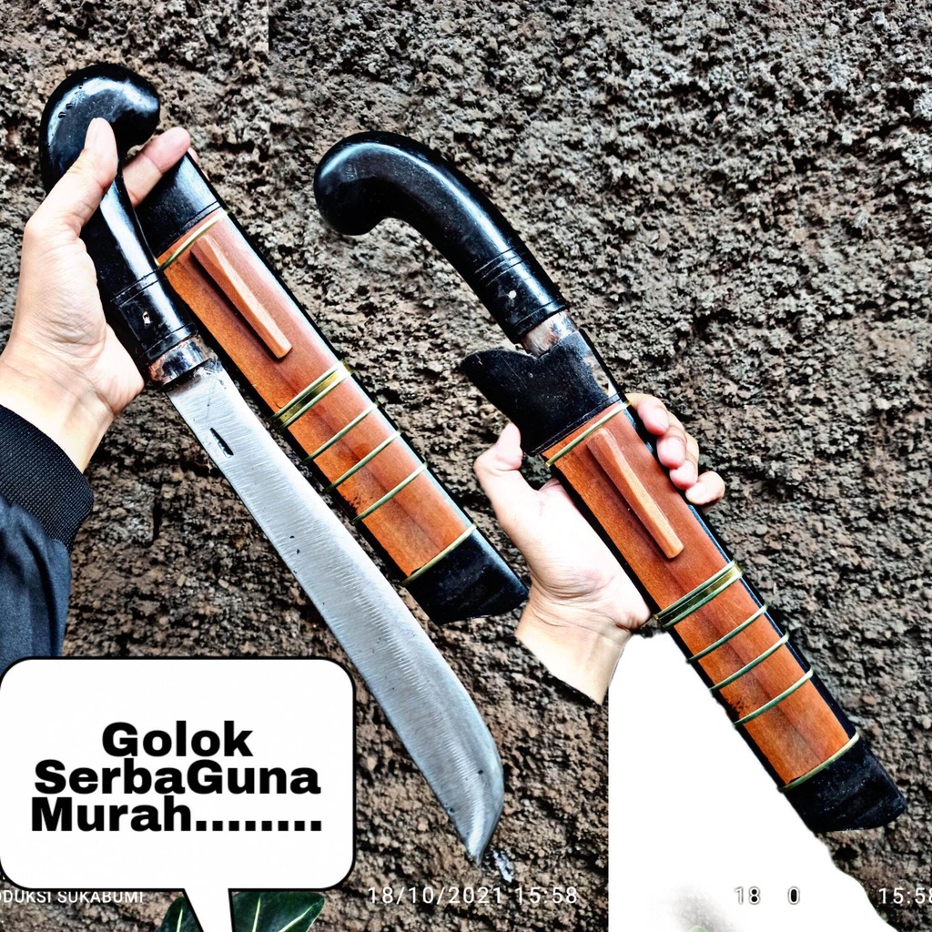 Golok Cibatu Polet Hitam Termurah Baja