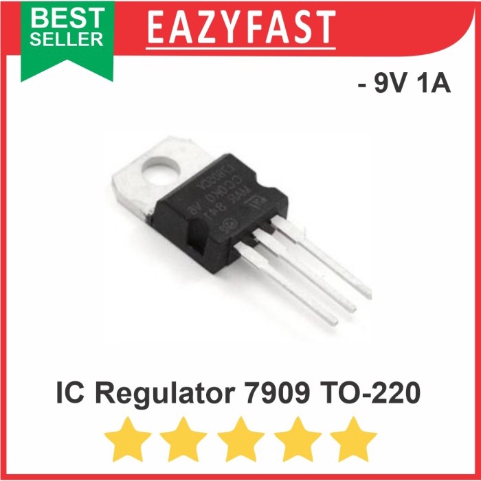 IC Regulator L 7909 CV 9 V Volt 9V 1A 1 A L7909 L7909CV LM7909 DIP