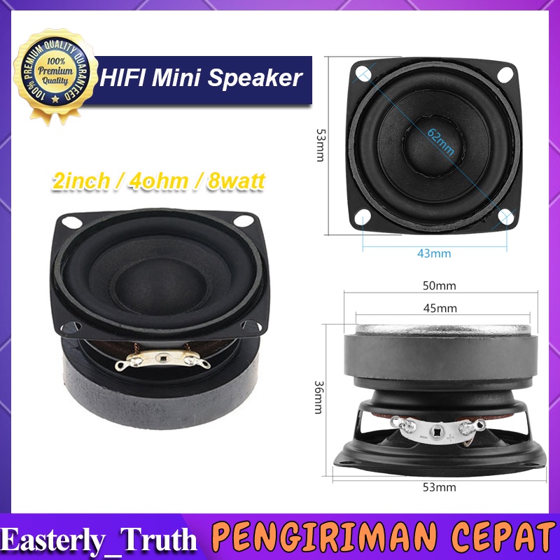 (Stok Siap) Speaker Mini Bluetooth  4ohm 2inch 8watt ampli amplifier
