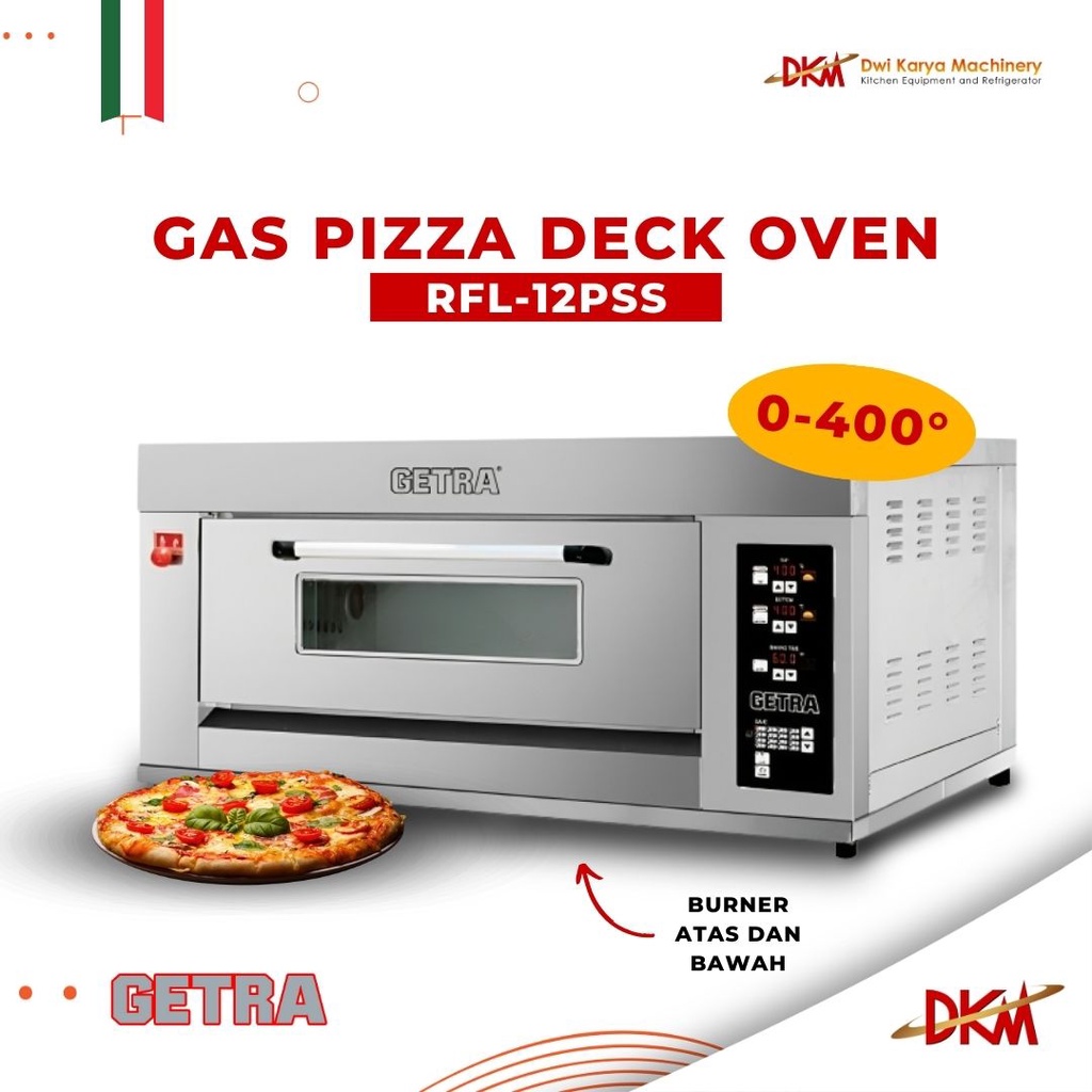 GAS PIZZA DECK OVEN GETRA RFL-12PSS