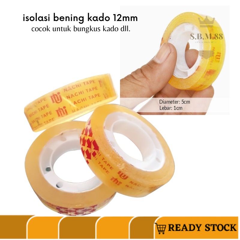 

SM-G204-Isolasi Kado 12mm Isolasi Bening Pita Perekat Selotip