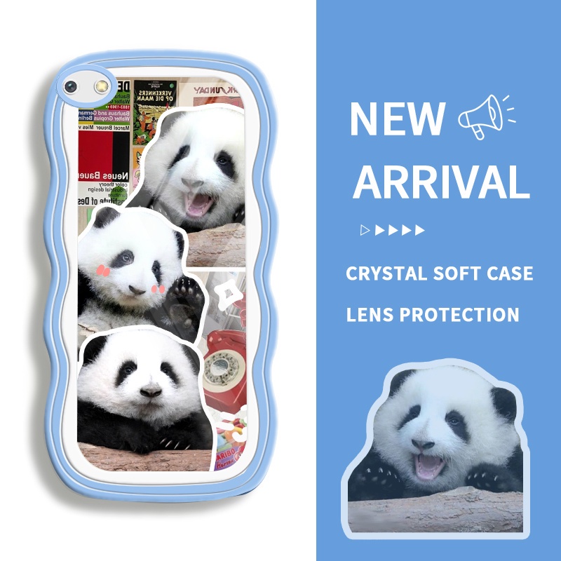 Case untuk Redmi 6A 8 8A Pro 8A Dual 7 Y3 8A 6 Panda Besar Peta Lembut Silikon Bening Casing hp Cute