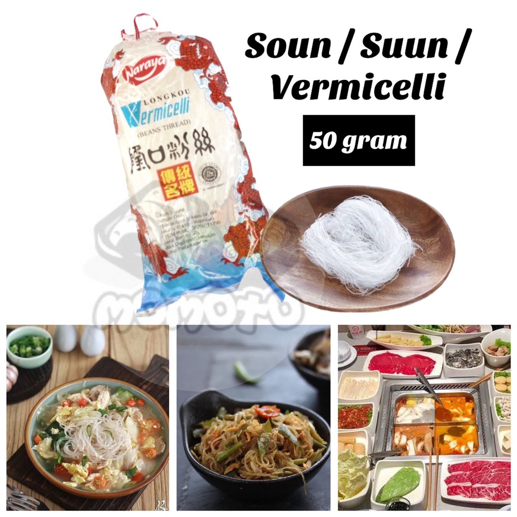 

Soun Naga Merah 50 gram Sohun Suun Longkou Vermicelli Bihun Kacang Hijau