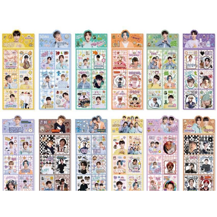 

Sticker Viral BTS Stiker Label Hp Buku Diary Per Lembar