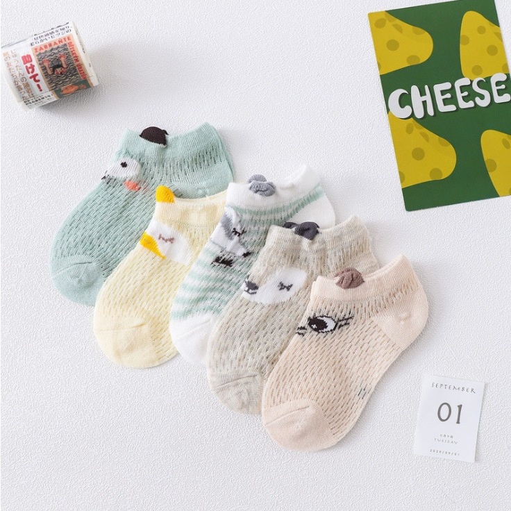 DSM Kaos Kaki Anak 5 Pasang 6922 Baby Socks Karakter Hewan Kaos Kaki Bayi Laki Laki/Perempuan 6929 Isi 5 Pasang Kaos Kaki Anak Bayi 6930 Bahan Katun Lembut Motif Kartun