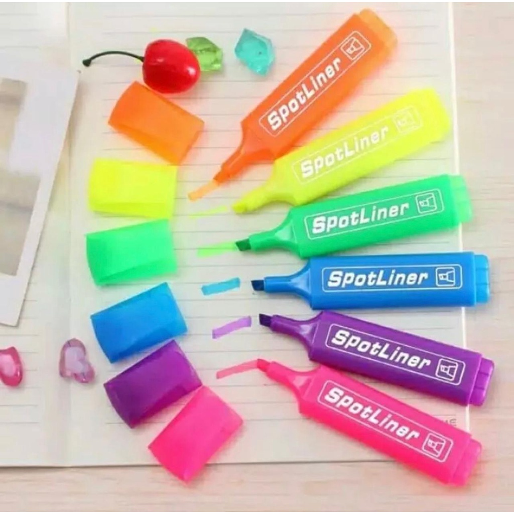 

6PCS Stabilo warna warni warni Highlighter Warna