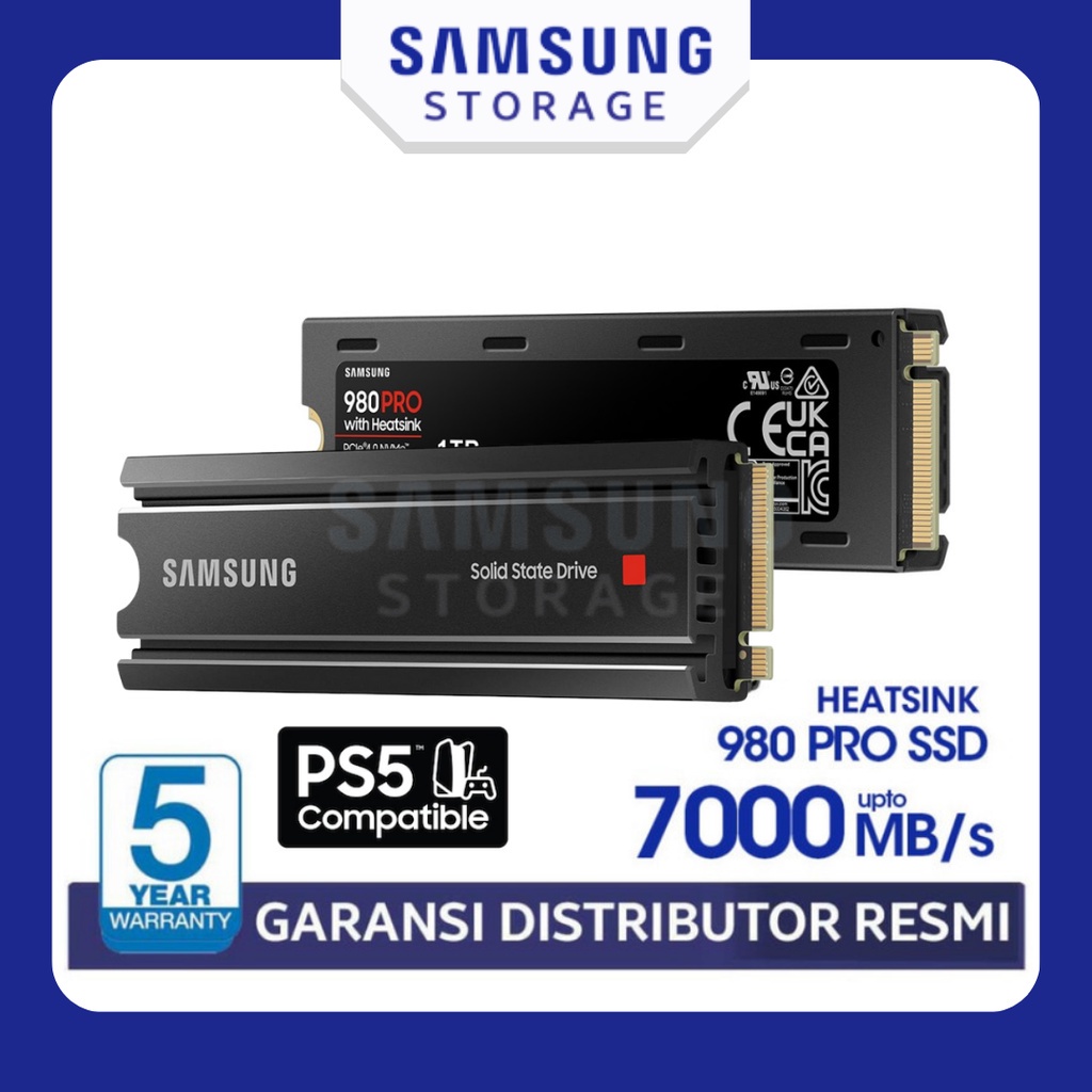 Topp  Samsung SSD 980 PRO HEATSINK M.2 PCIe NVMe Gen4.0 M2 Internal SSD