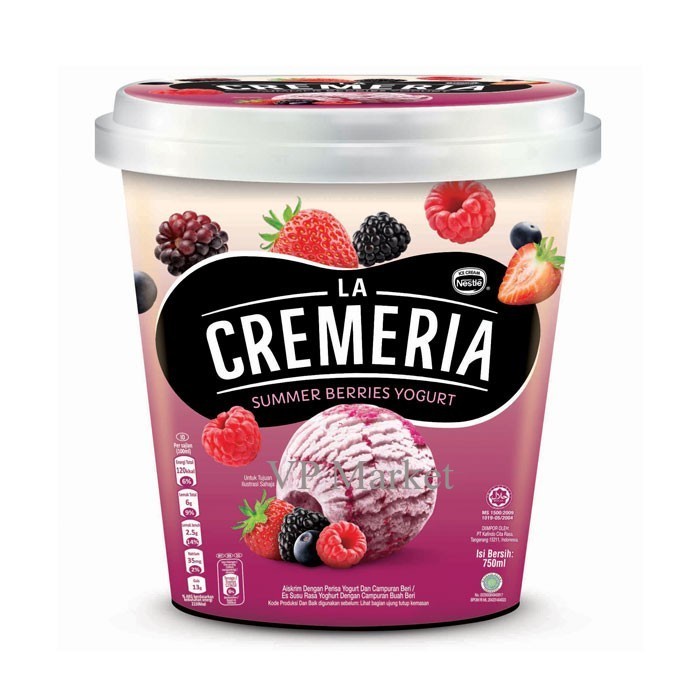 

Nestle Ice La Cremeria Summer Berries Yogurt / Es Krim Yogurt 750ml