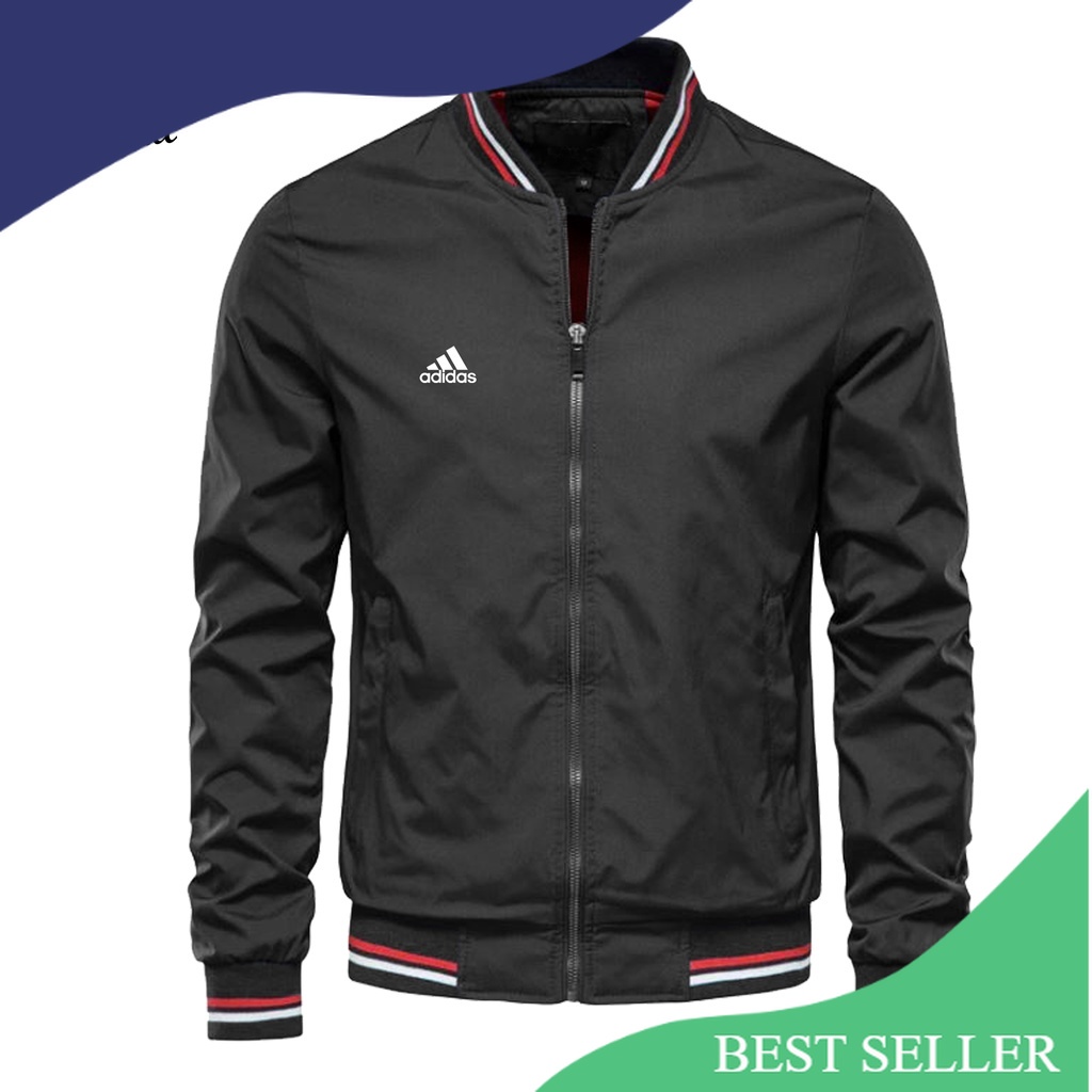 Jaket Bomber Varsity Logo Adidas Original / Jaket Baseball Taslan Premium / Jaket Tebal Waterproof/G