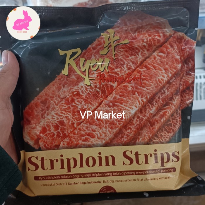 

Ryou Striploin Strips Premium Beef 140g | Daging Striploin Strips Pack
