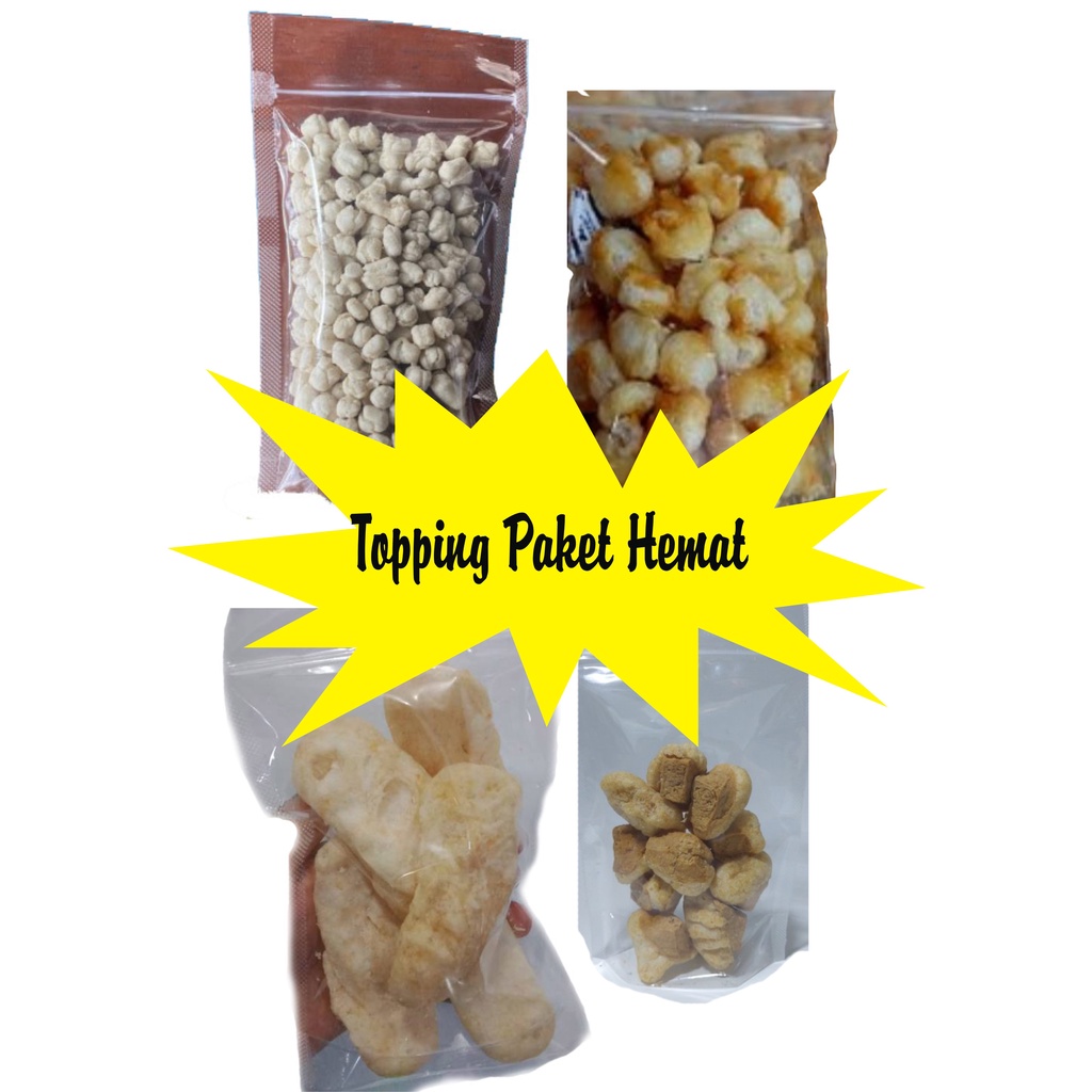 

Paket topping pilus kencur - siomay mini - cuanki lidah - tahu kering