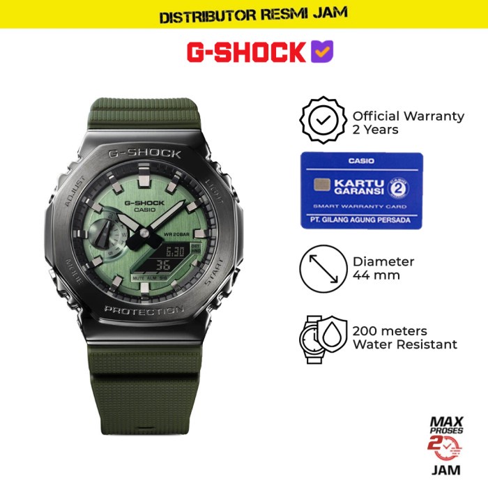 GShock GM-2100B-3ADR GM-2100 GM2100B GM2100 Garansi Resmi 2 Tahun