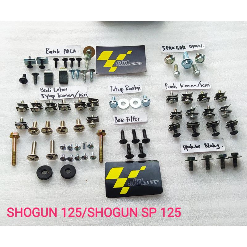 baut full body shogun 125/baut lengkap body shogun sp 125