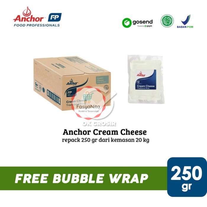 

Anchor Cream Cheese [Repack 250 gr] KHUSUS GOSEND - FasyAnita Mart Denpasar