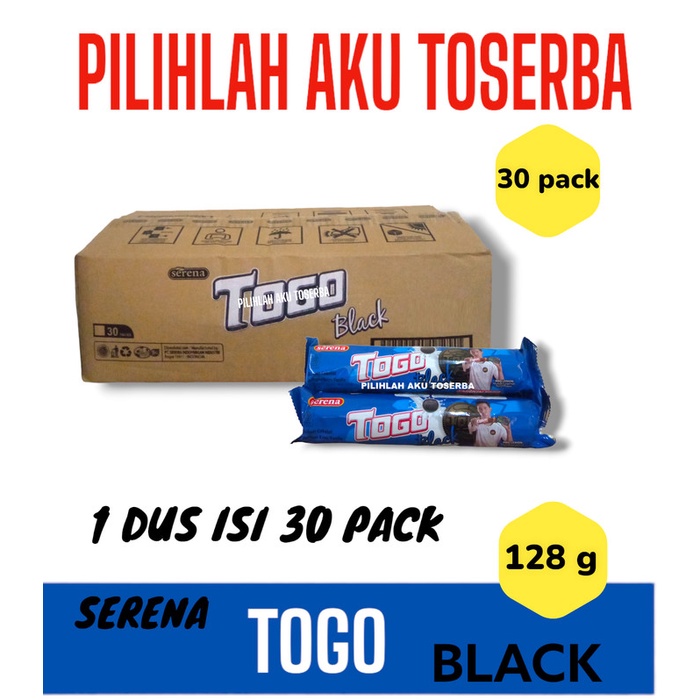 

Biskuit Serena TOGO BLACK Vanilla 128 gr - ( HARGA 1 DUS isi 30 )