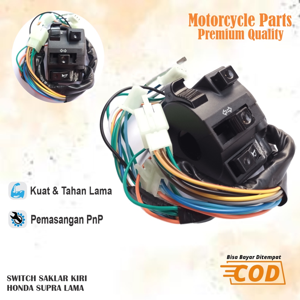 Switch Saklar Kiri Honda Supra X Fit Tombol Klakson Sen Lampu Dim Motor