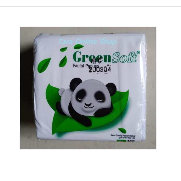 Tissue Facial Pop Up merk Green Soft - 7070946