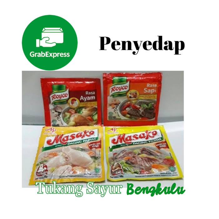 

Bumbu penyedap masako royco 9gr Grab instan Tukang Sayur Bengkulu