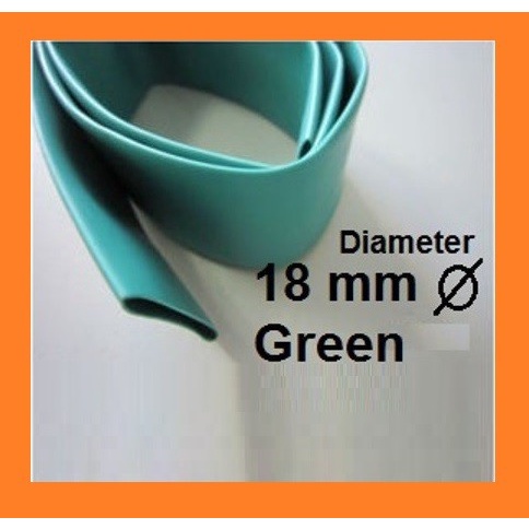 

jual 1 Mtr Selang Bakar Ciut 18 mm Heat shrink tube hose Warna Hijau