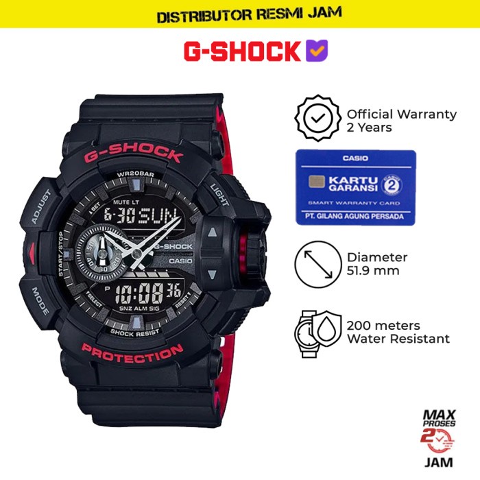 GShock GA-400HR-1ADR GA-400 GA400HR GA400 Garansi Resmi 2 Tahun