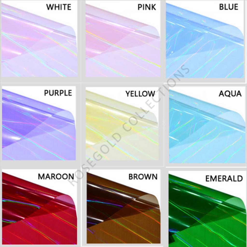 

[1 LEMBAR] HOLOGRAM TRANSPARENT CELLOPHANE GLASSINE Flower Wrapping Paper / Kertas Bungkus Buket Bunga Transparan