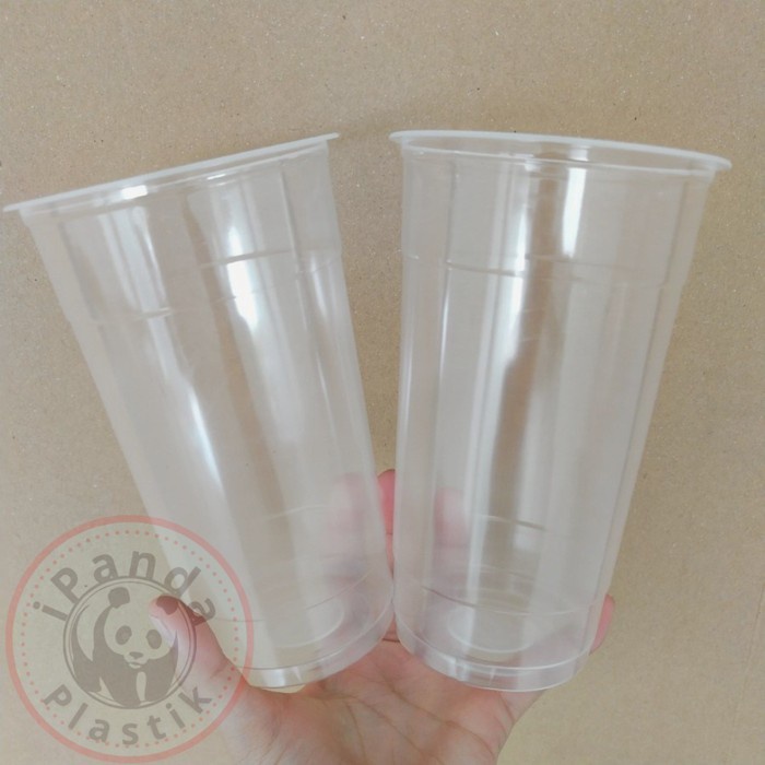 Gelas Plastik 22 oz - Cup Datar 22 - gelas cup datar 22 oz