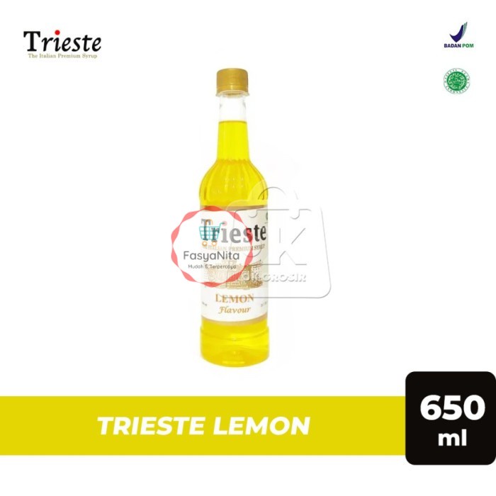 

Lemon Syrup Trieste / Sirup Trieste Buah Lemon (Botol 650ml) - FasyAnita Mart Denpasar