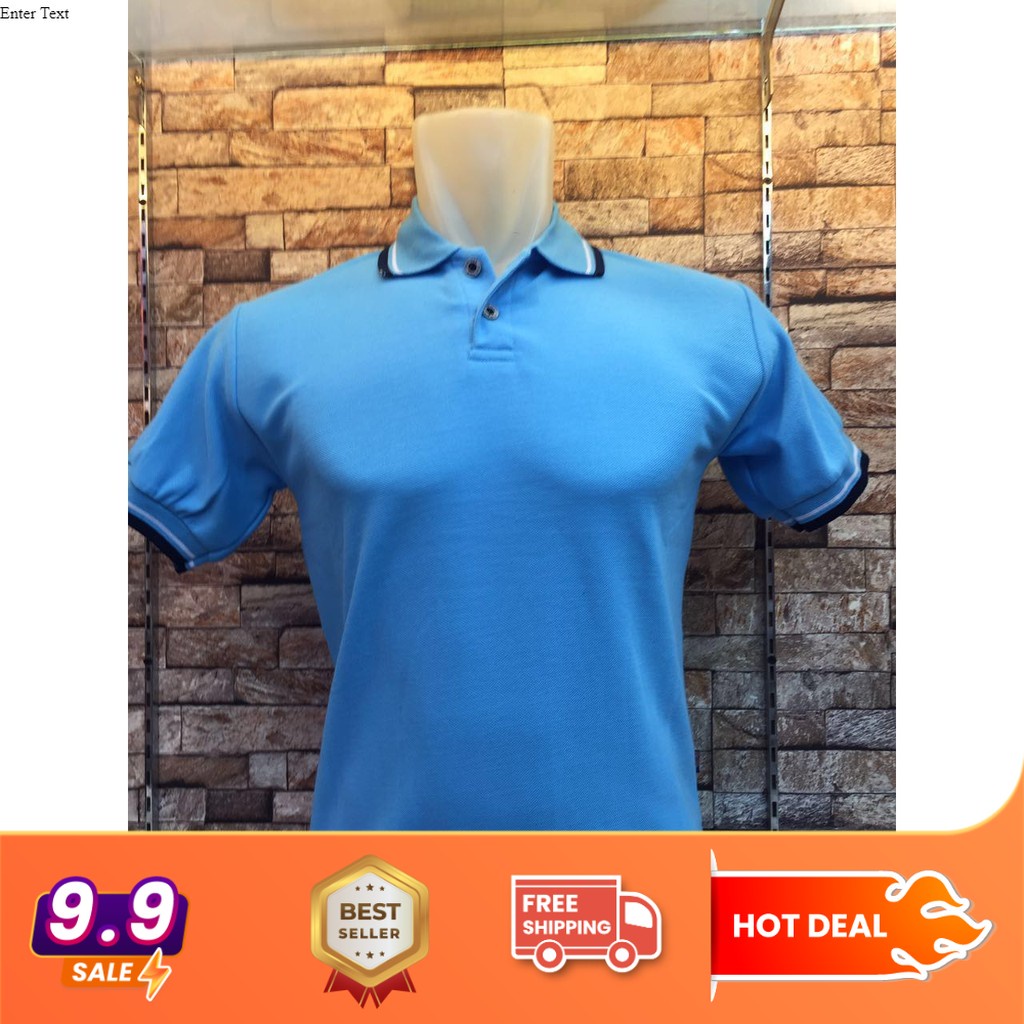 KAOS BERKERAH MURAH WARNA BIRU MUDA / POLO POLOS PRIA MURAH / POLO SHIRT LIST / BAJU PRIA BERKERAH