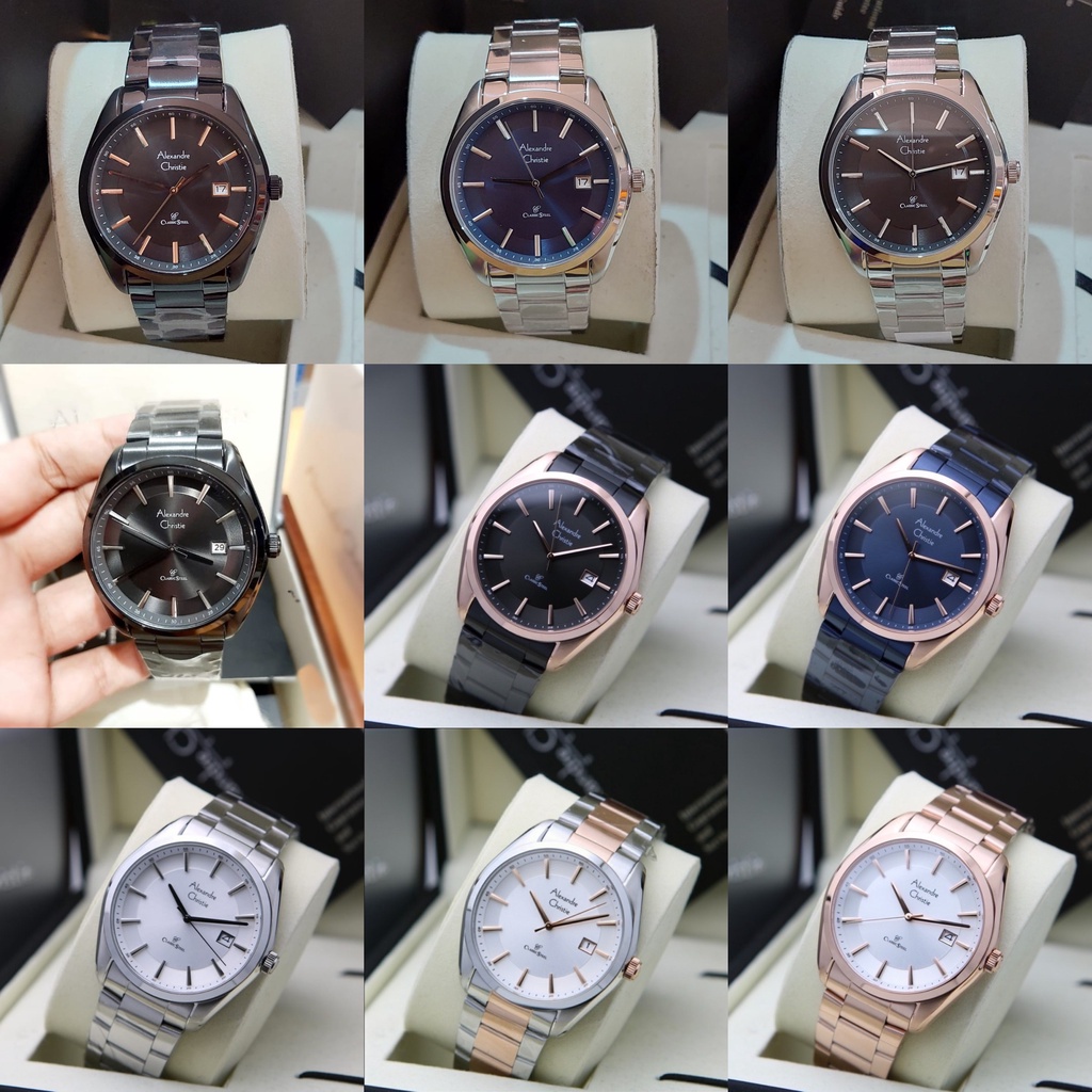 JAM TANGAN PRIA ALEXANDRE CHRISTIE AC 8648 AC8648MDB BLACK ORIGNAL ORI